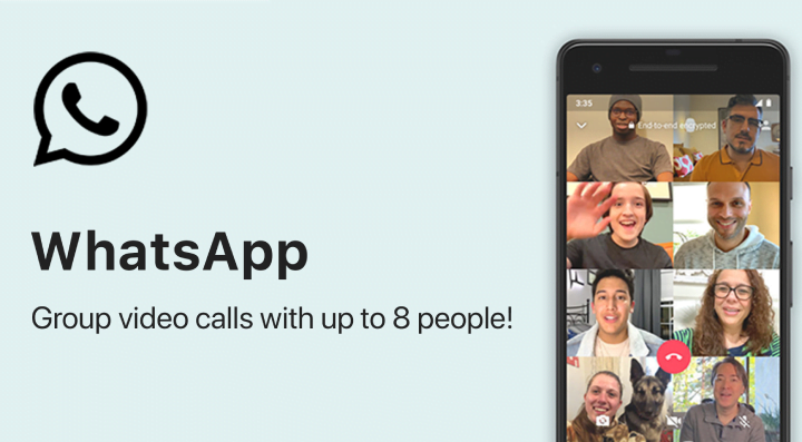 How to add eight members in WhatsApp group video and voice calls